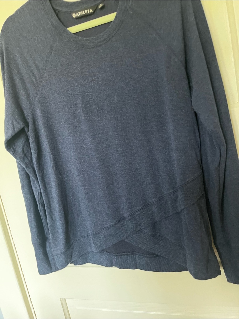 Athleta Tops - Athleta Criss Cross Sweatshirt - Navy Blue - Medium - Picture 3 of 8